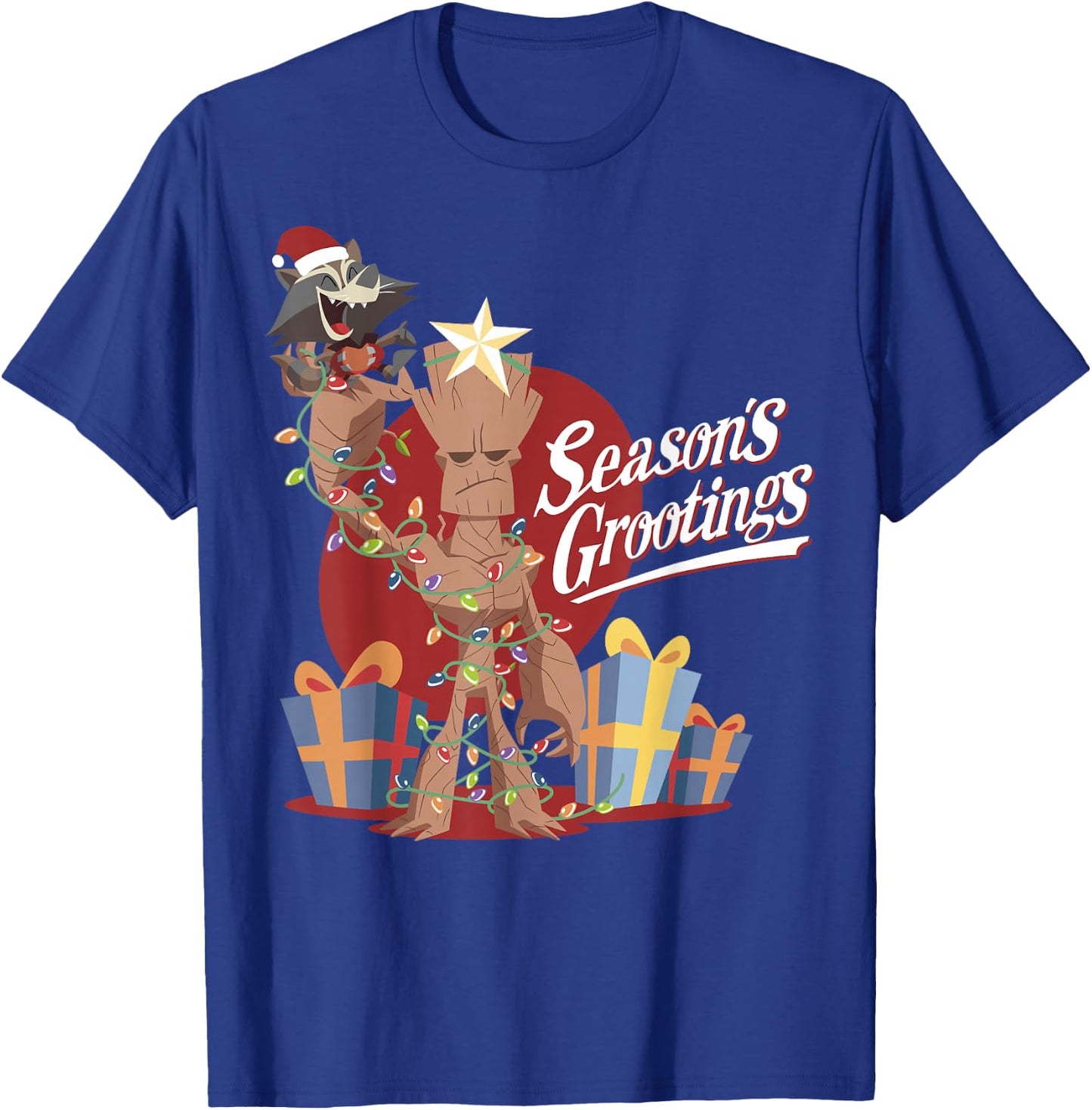 Marvel Guardians Of The Galaxy Season's Grootings Christmas T-Shirt - T-Shirt | Royal