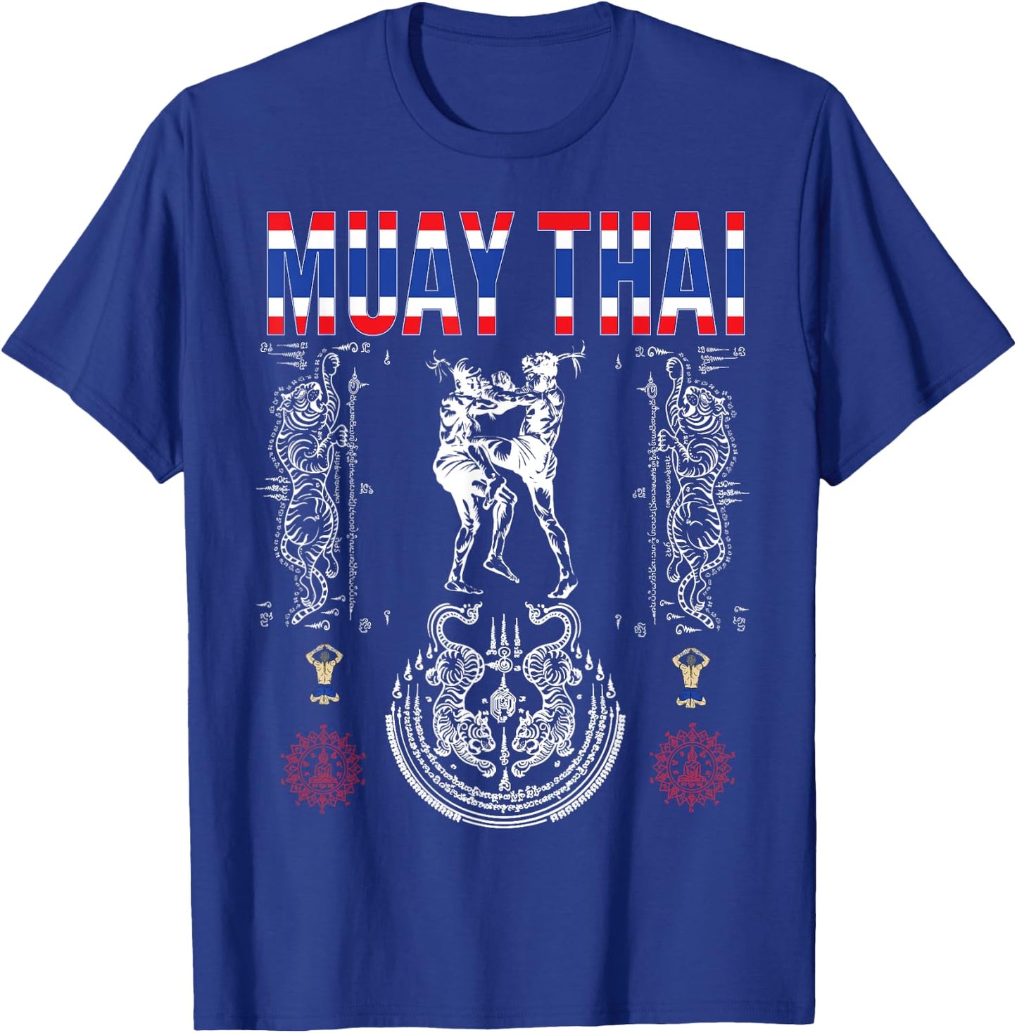 Sawadee thai traditional sak yant thai twin tiger muay thai T-Shirt - T-Shirt | Royal