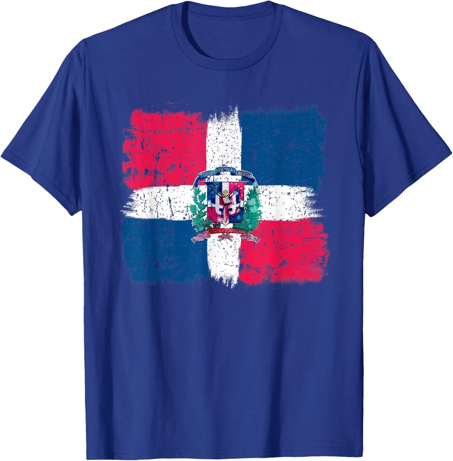 Dominican Republic Flag Shirt Painted Republica Dominicana T-Shirt - T-Shirt | Royal