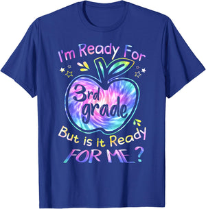 Ready for 3rd Grade Tie Dye Back to School Hello Third Grade T-Shirt - T-Shirt | Royal