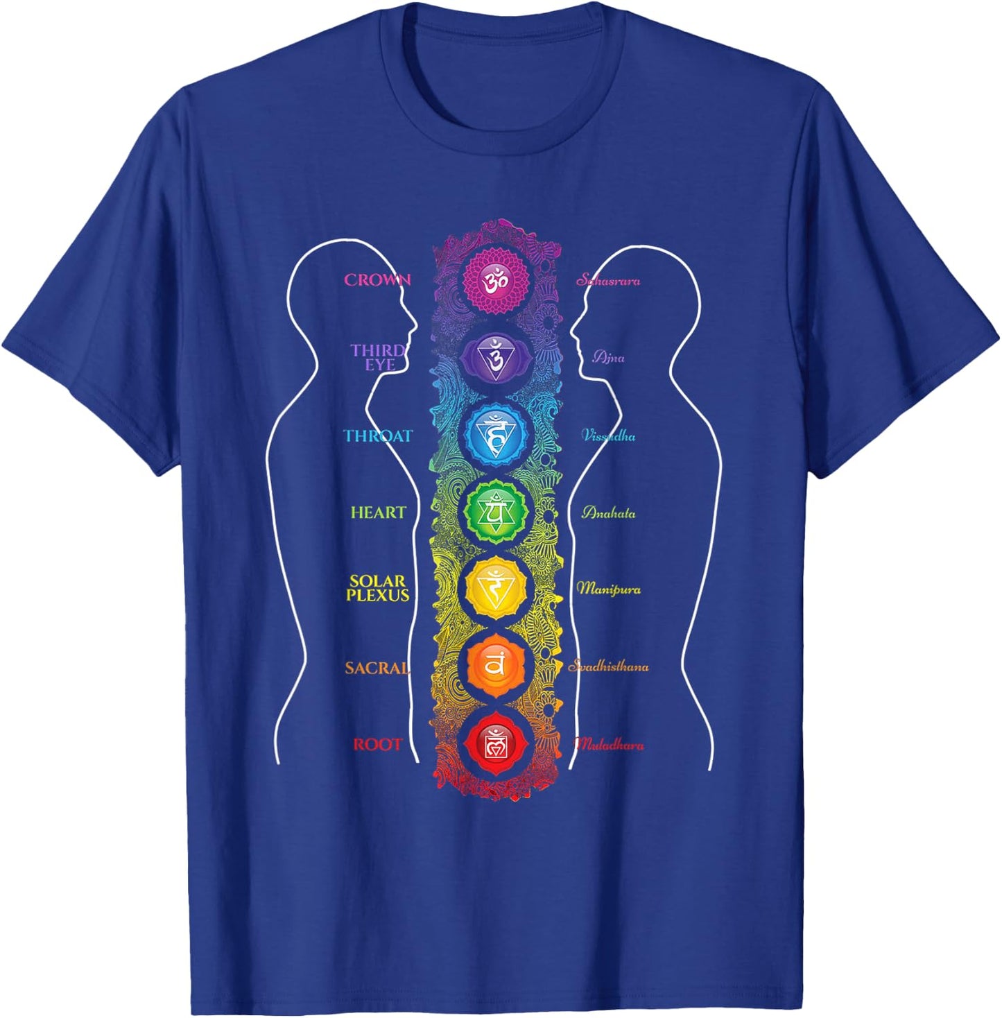 7 Seven Chakras Yoga T-Shirt - T-Shirt | Royal
