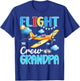 Flight Crew Grandpa Birthday Squad Airplane Matching Family T-Shirt - T-Shirt | Royal