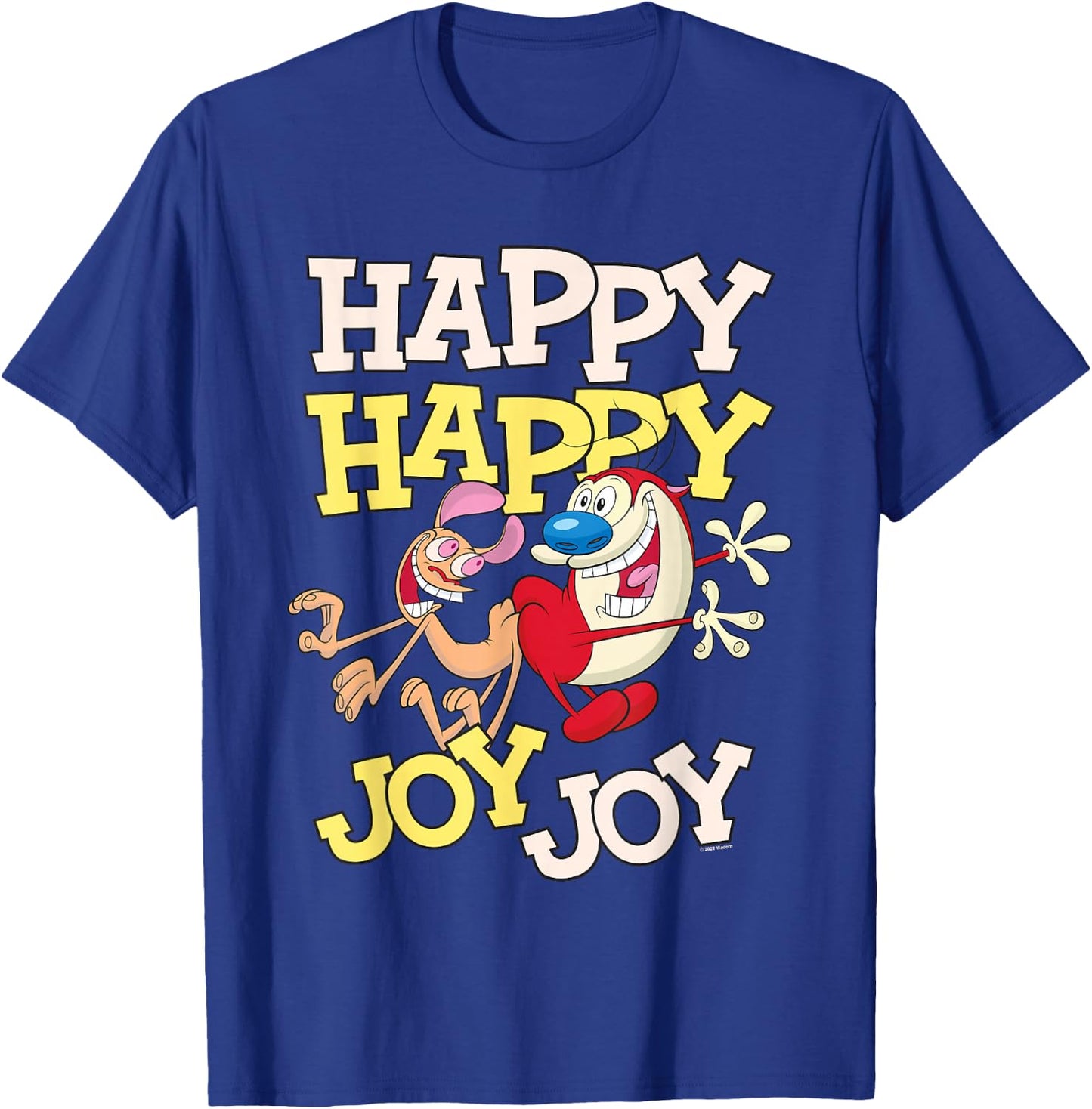 Ren and Stimpy Happy Happy Joy Joy Dance T-Shirt - T-Shirt | Royal