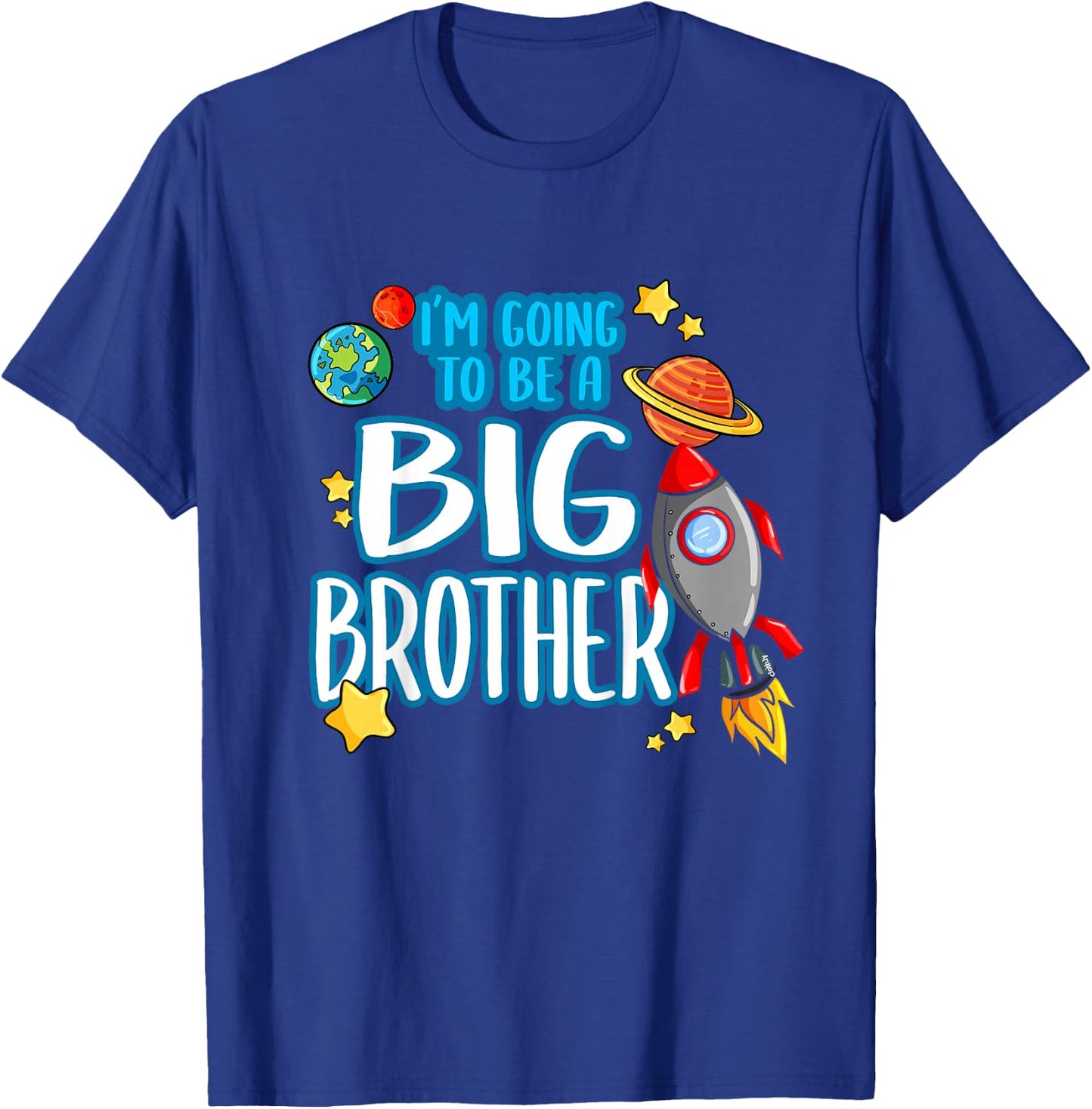 Big Brother Outer Space Gift Toddler Siblings T-Shirt - T-Shirt | Royal