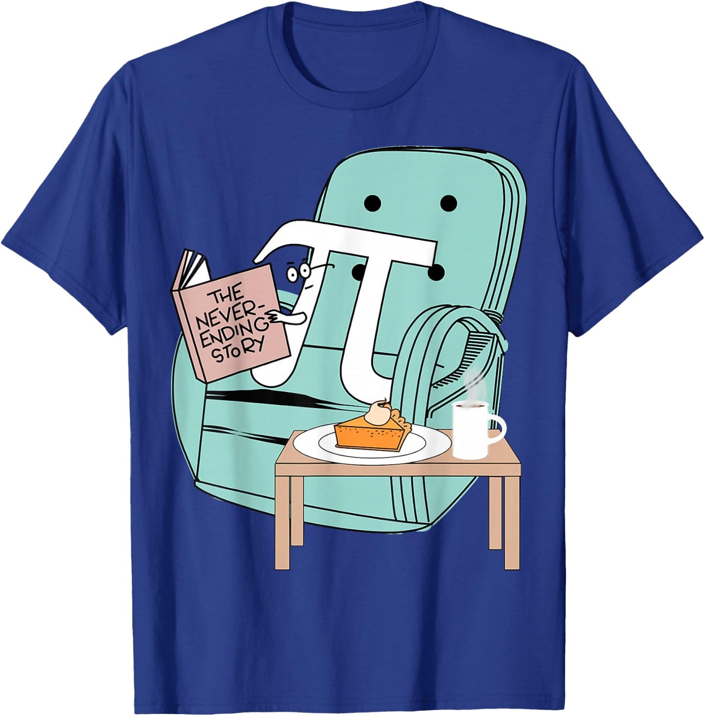 Never Ending Funny Story Pi Day Celebration Math T-Shirt - T-Shirt | Royal