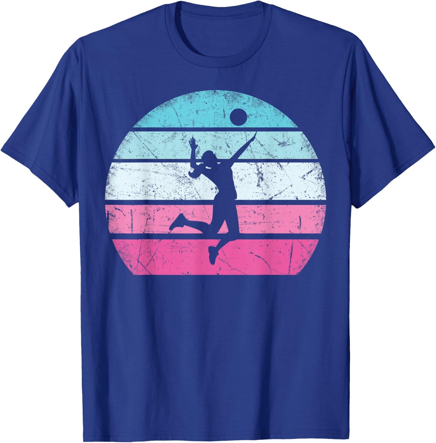 Volleyball Girl Retro Vintage T-Shirt - T-Shirt | Royal