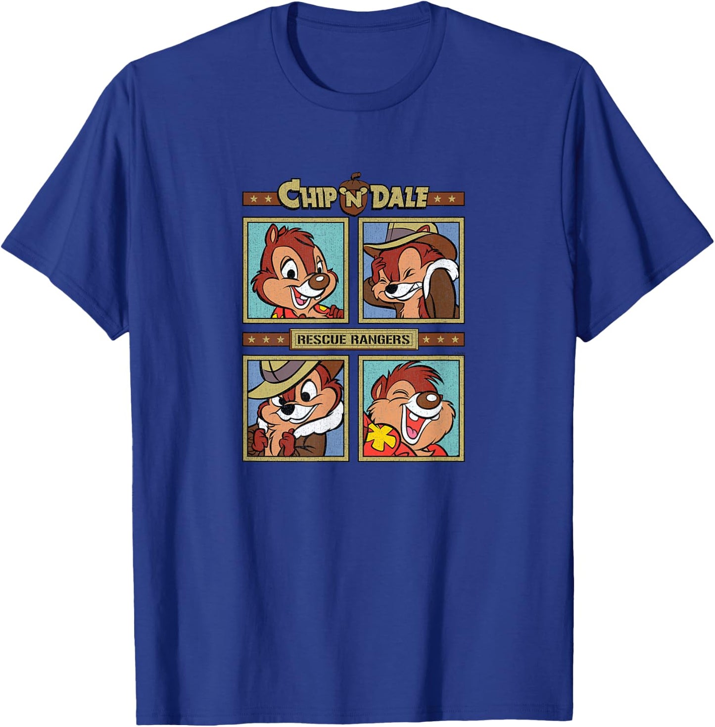 Chip 'N Dale Rescue Rangers - Chip & Dale Squad T-Shirt - T-Shirt | Royal