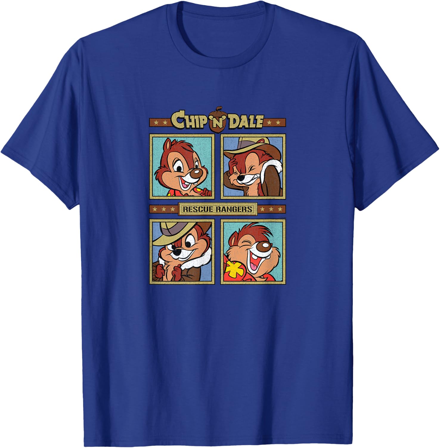 Chip 'N Dale Rescue Rangers - Chip & Dale Squad T-Shirt - T-Shirt | Royal