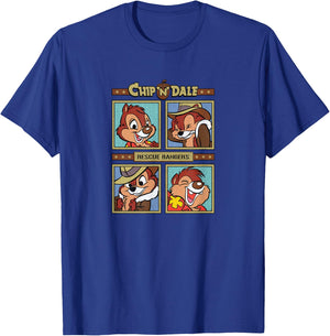 Chip 'N Dale Rescue Rangers - Chip & Dale Squad T-Shirt - T-Shirt | Royal