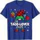 Taco Lover Gnome Red Buffalo Plaid Matching Family Christmas T-Shirt - T-Shirt | Royal