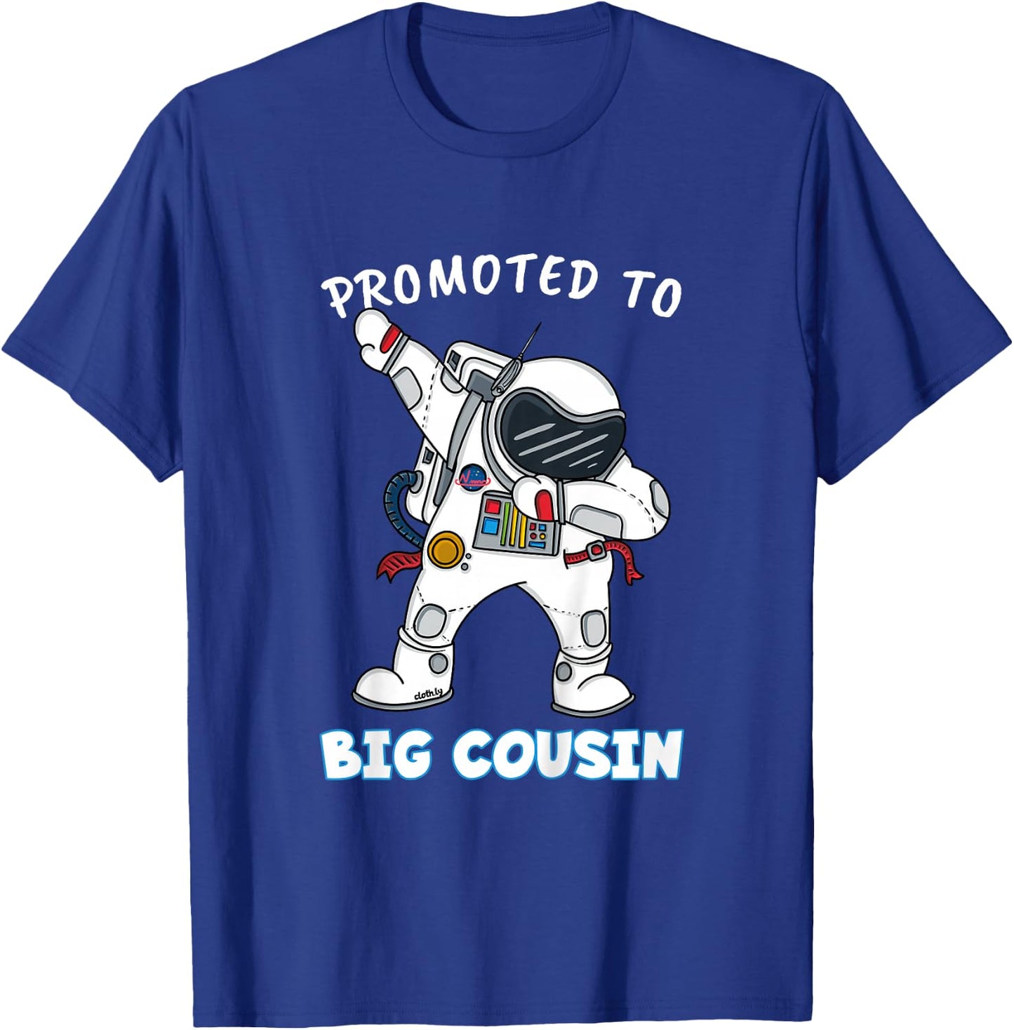 Kids Promoted to Big Cousin Boy Dabbing Astronaut T-Shirt - T-Shirt | Royal
