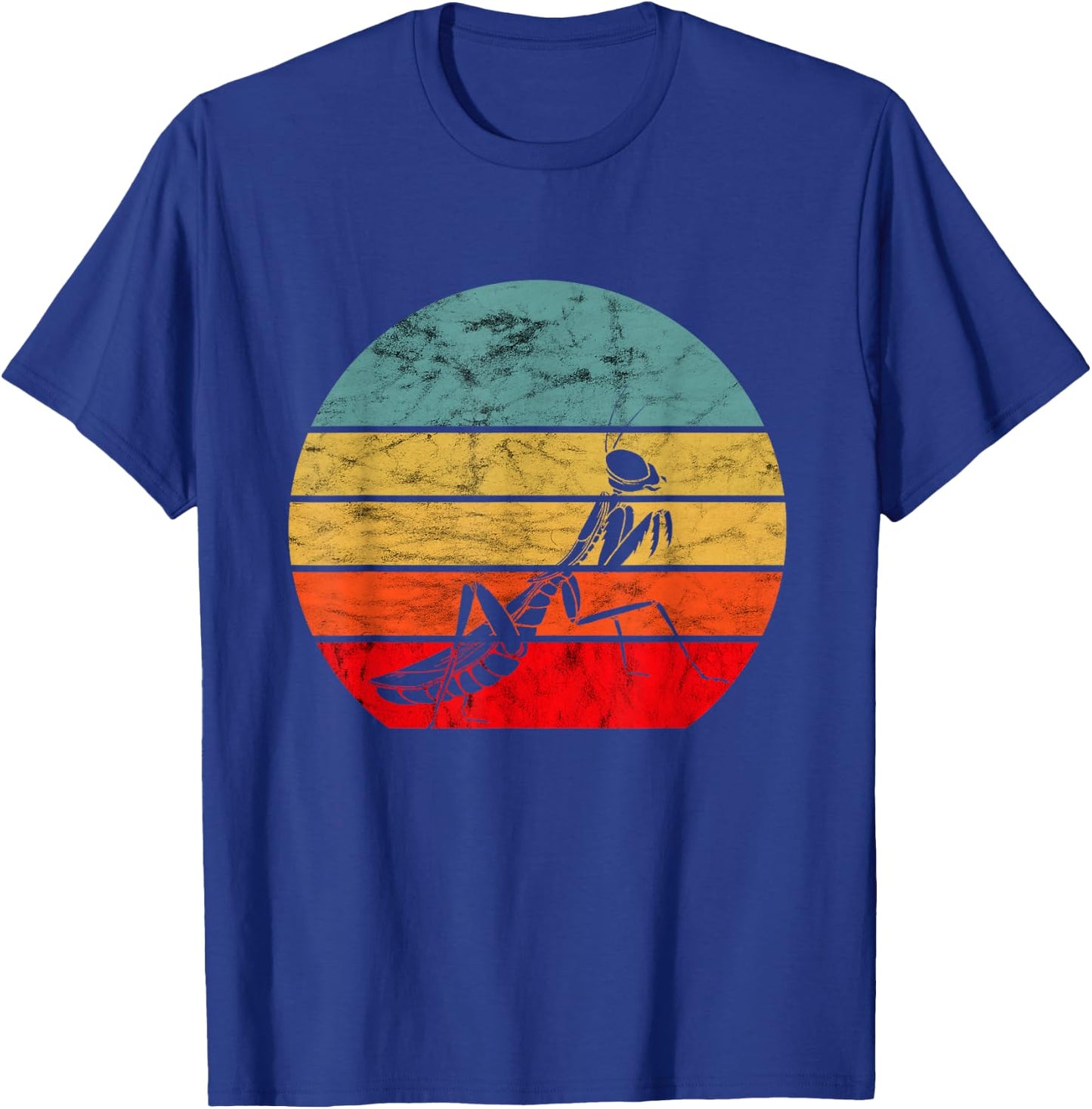 Praying Mantis Retro Vintage Mantis Insect Bug Lover T-Shirt - T-Shirt | Royal