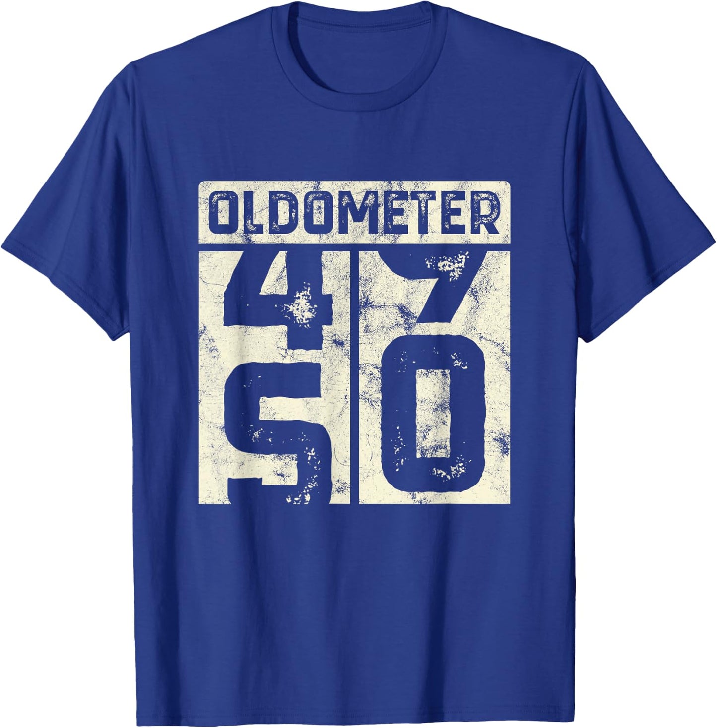 Oldometer 49-50 Funny 50 Years Old Birthday Men Women Gift T-Shirt - T-Shirt | Royal