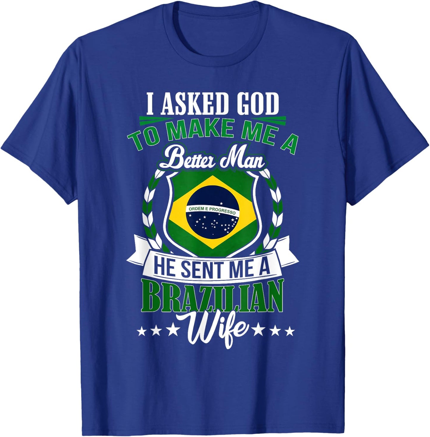 I Love my Brazilian Wife Anniversary for Husband T-Shirt - T-Shirt | Royal