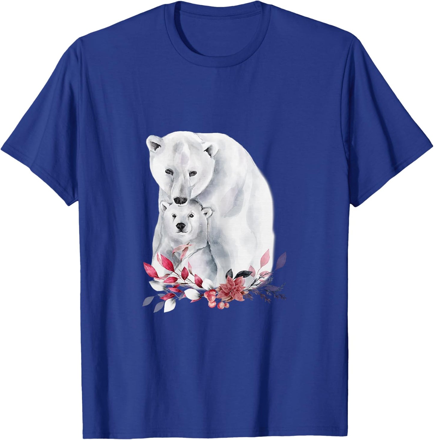 Mama Polar Bear and Baby Cub for Girls and Women T-Shirt - T-Shirt | Royal