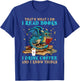 Funny Grumpy Dragon CoffeeI Read Books And I Know Things T-Shirt - T-Shirt | Royal