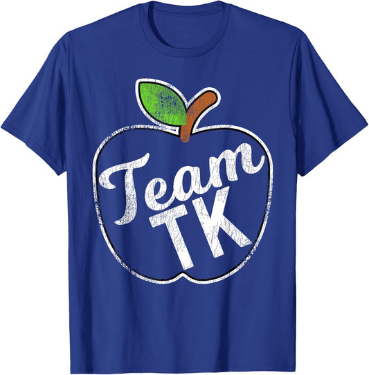 Team TK Transitional Kindergarten Apple T-Shirt - T-Shirt | Royal
