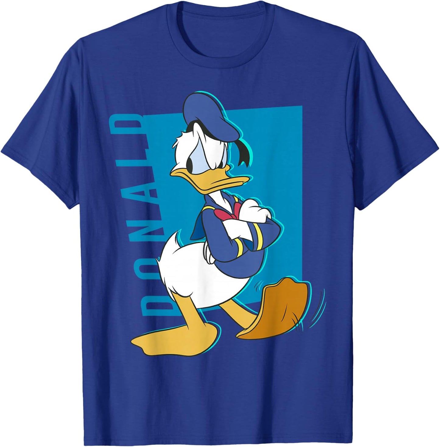 Disney Mickey and Friends Donald Duck Pop Art Portrait T-Shirt - T-Shirt | Royal