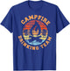 Camping Drunk Alcohol Retro Vintage Campfire Drinking Club T-Shirt - T-Shirt | Royal