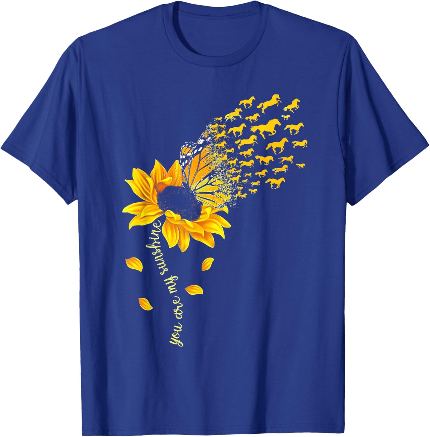 You are My Sunshine Horse Sunflower Funny Horses Lover T-Shirt - T-Shirt | Royal