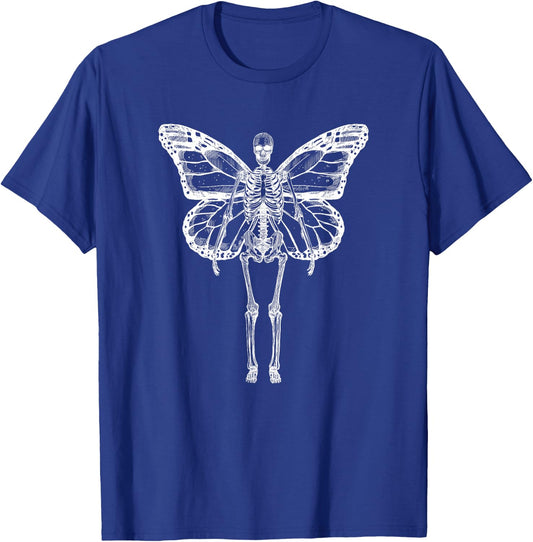 Butterfly Fairy Grunge Fairycore Aesthetic Skeleton Goth T-Shirt - T-Shirt | Royal