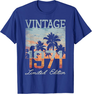 Vintage 1971 Limited Edition 54th Birthday 54 Year Old Gifts T-Shirt - T-Shirt | Royal