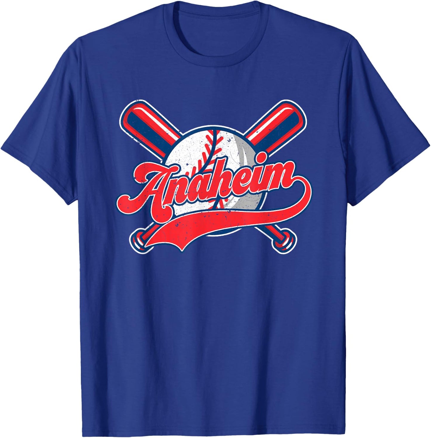 Retro Anaheim California Baseball Vintage Men Women Kids T-Shirt - T-Shirt | Royal