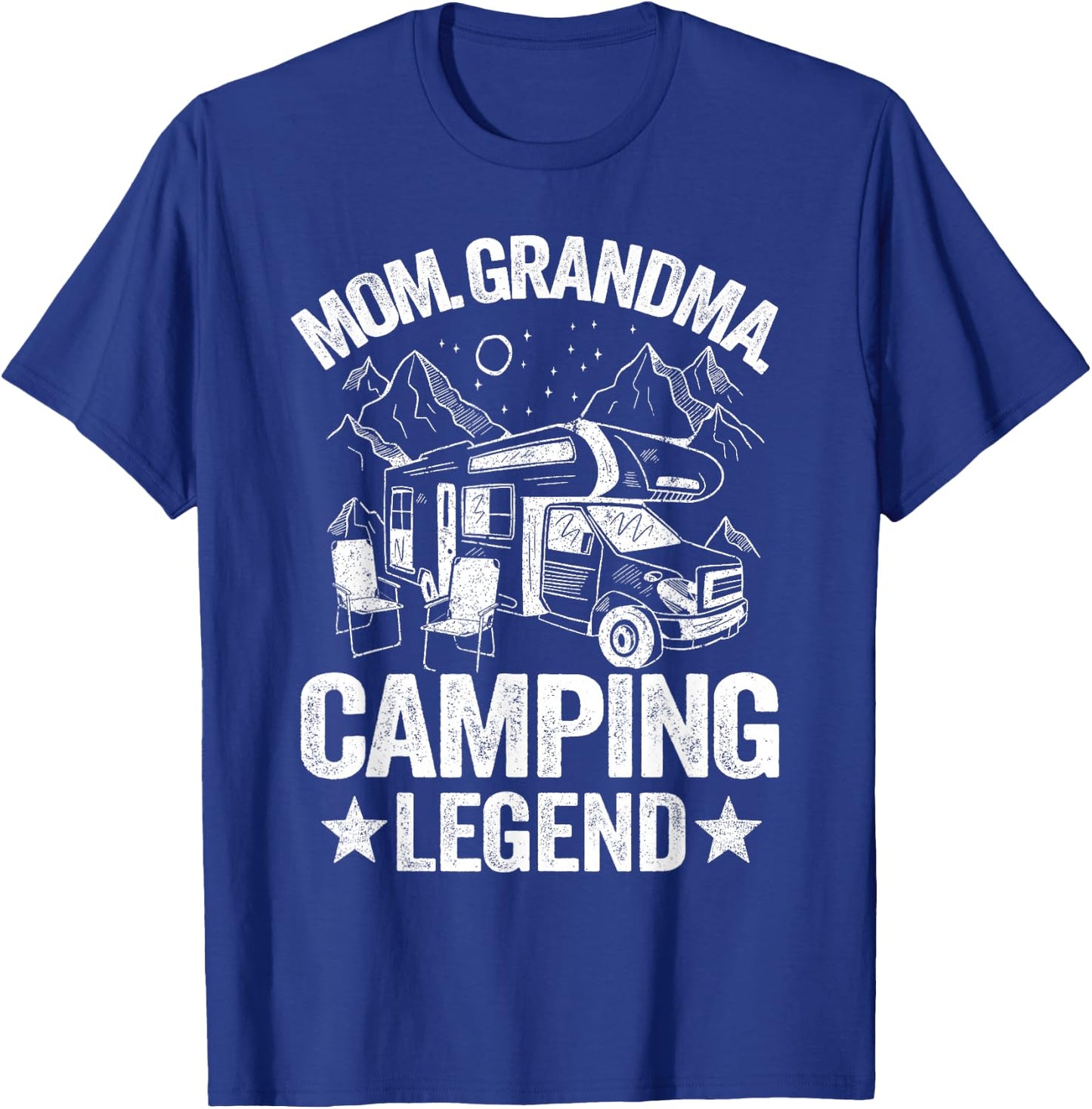Mom Grandma Camping Legend RV Camper Outdoor Women Camping T-Shirt - T-Shirt | Royal
