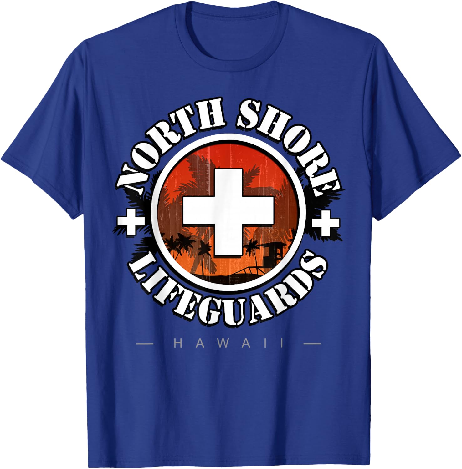 Epic Surf HI Hawaiian Oahu Hawaii Lifeguards North Shore T-Shirt - T-Shirt | Royal