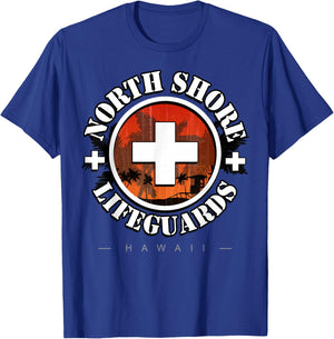 Epic Surf HI Hawaiian Oahu Hawaii Lifeguards North Shore T-Shirt - T-Shirt | Royal