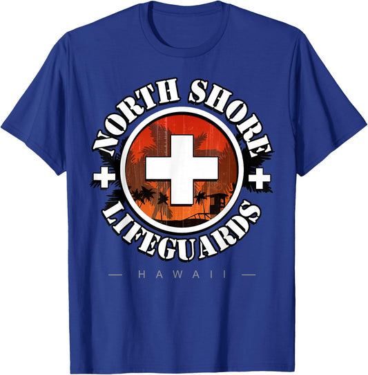 Epic Surf HI Hawaiian Oahu Hawaii Lifeguards North Shore T-Shirt - T-Shirt | Royal
