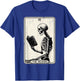 The Reader Tarot Card Funny Book Lover Skeleton Reading Book T-Shirt - T-Shirt | Royal
