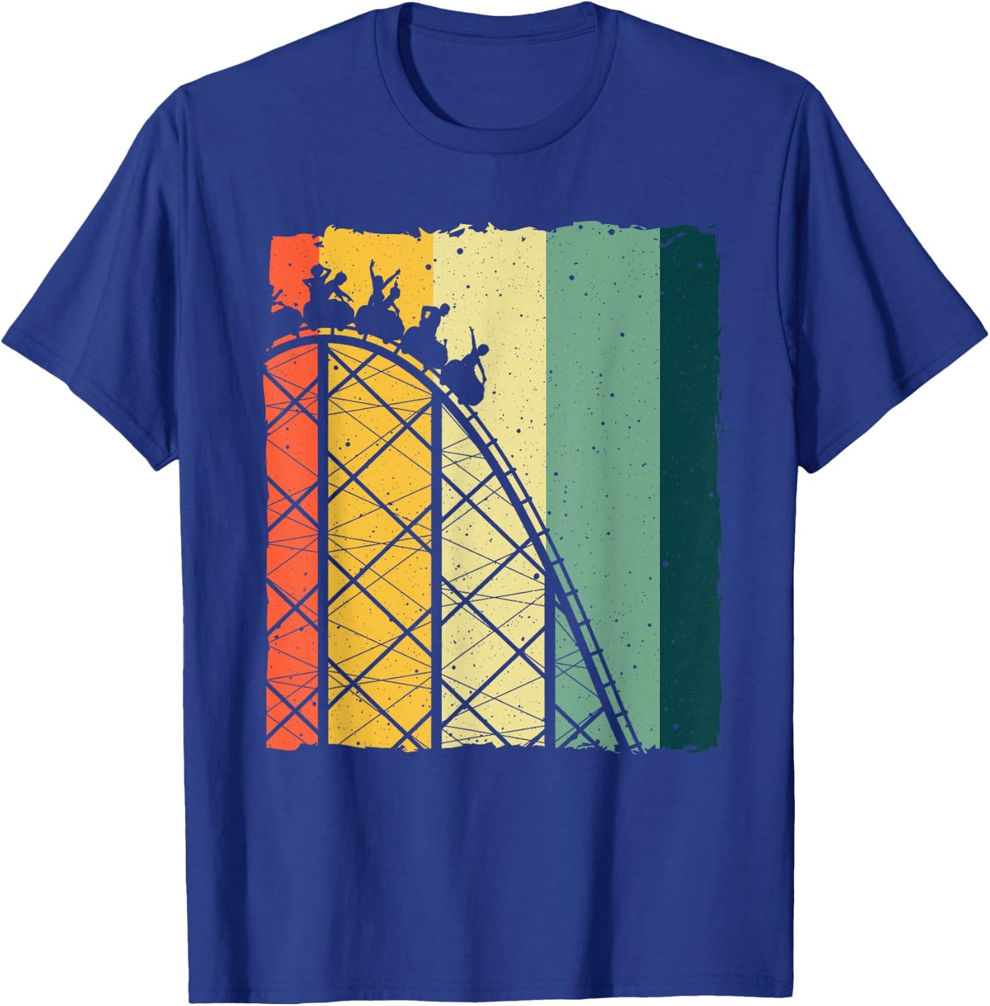 Vintage Roller Coaster Design Theme Park Lover Men Women T-Shirt - T-Shirt | Royal