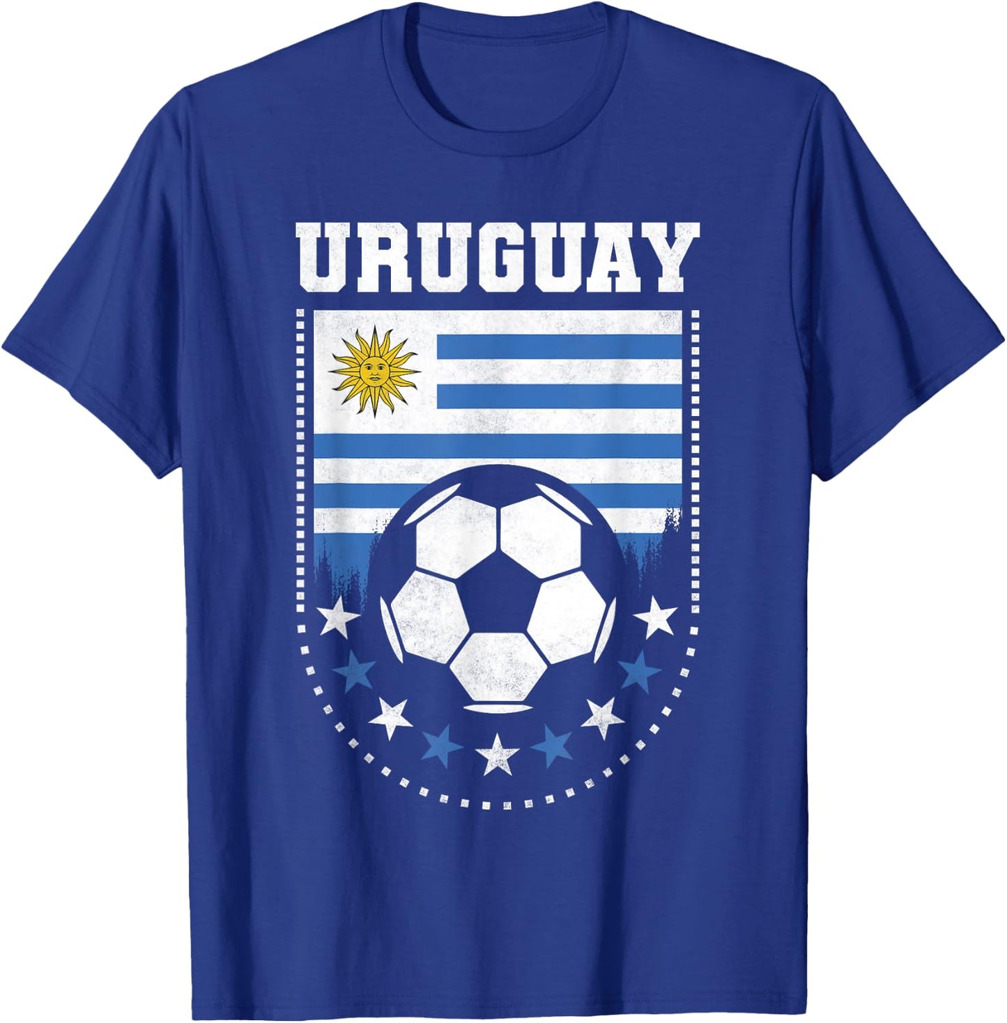 Uruguay Flag Soccer Fan T-Shirt - T-Shirt | Royal