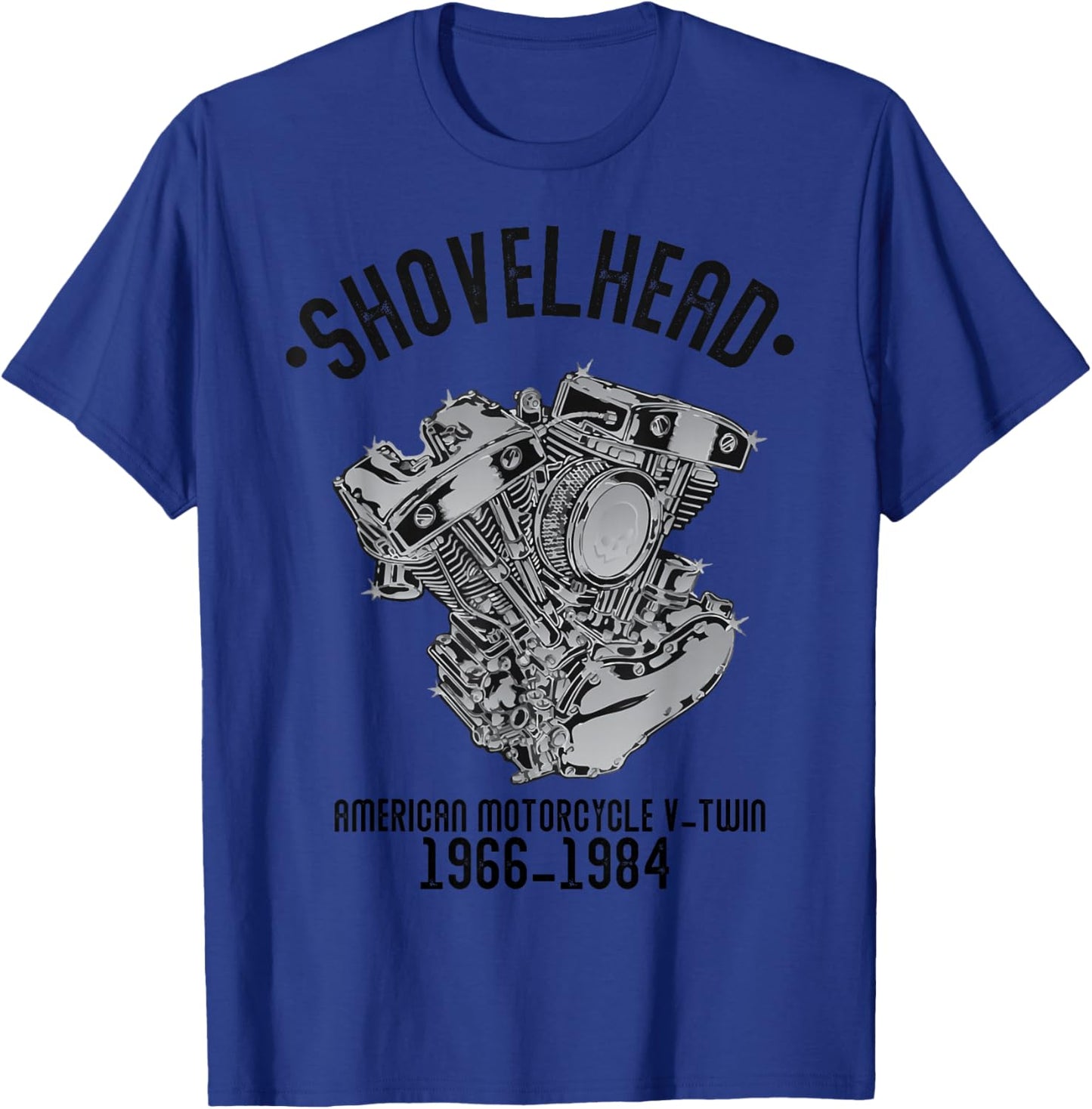Novelty Shovelhead Motorcycle Enthusiasts Husband Grandpa T-Shirt - T-Shirt | Royal