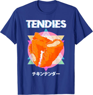 Vaporwave Tendies Chicken Tenders Japanese Kanji Pastel Goth T-Shirt - T-Shirt | Royal