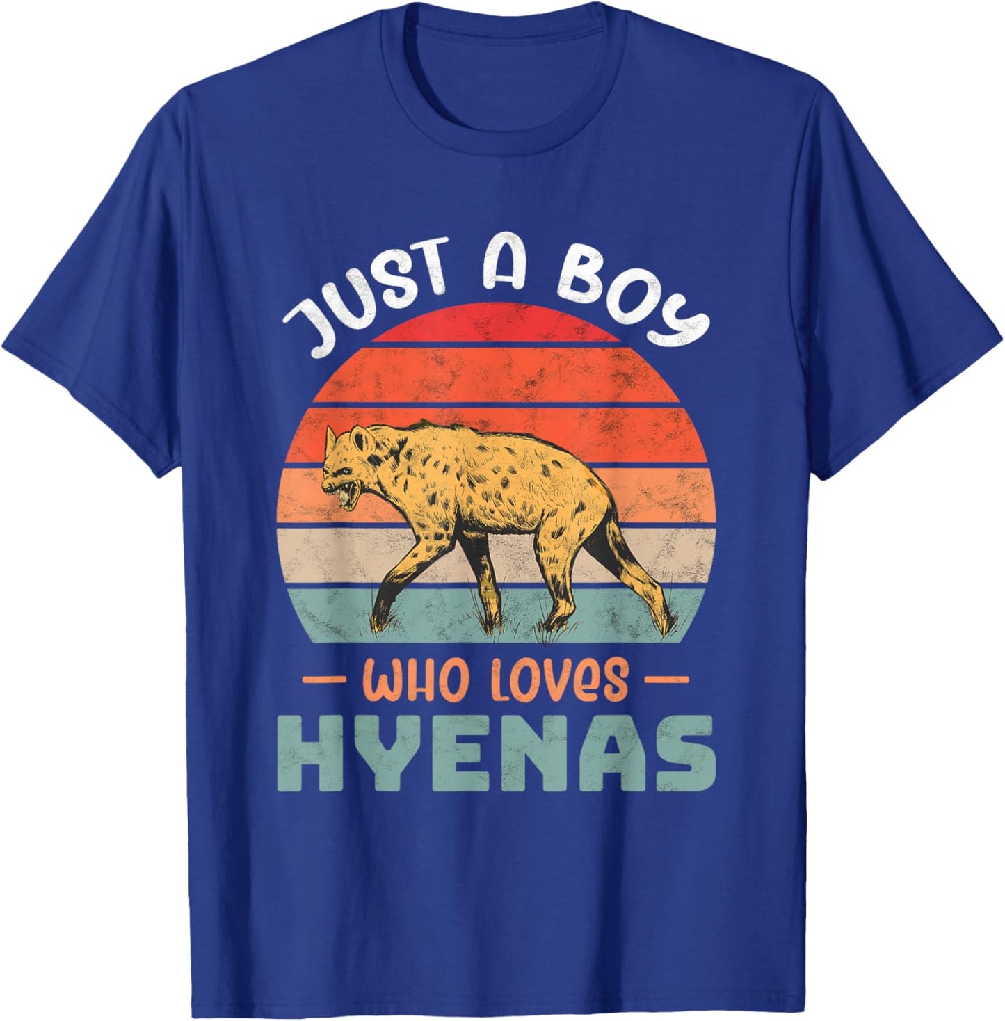 Just a Boy who loves Hyenas Safari animal Hyena T-Shirt - T-Shirt | Royal