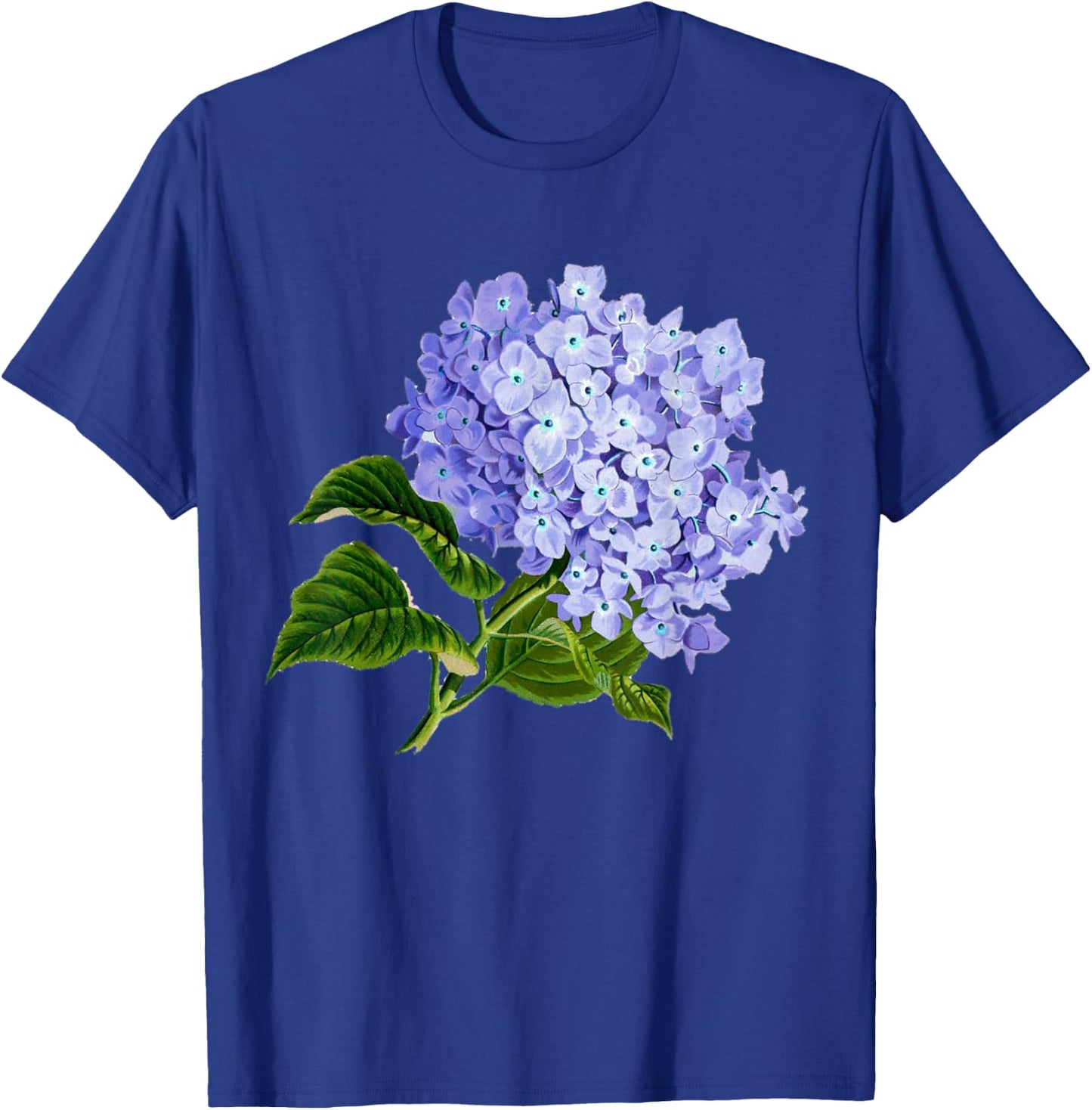 Vintage Purple Hydrangea Flowers Retro Gardener Art T-Shirt - T-Shirt | Royal