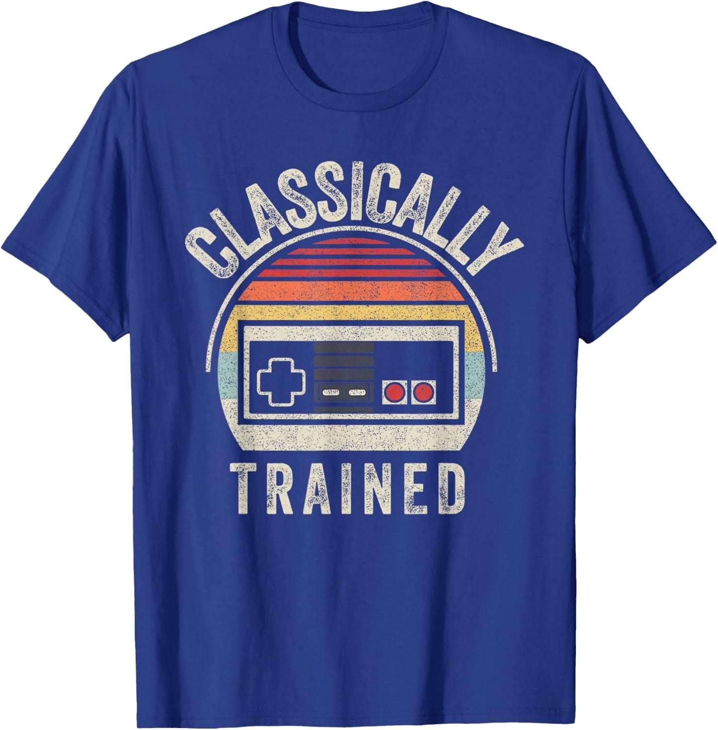 Retro Vintage Classically Trained Video Game Adult T-Shirt - T-Shirt | Royal