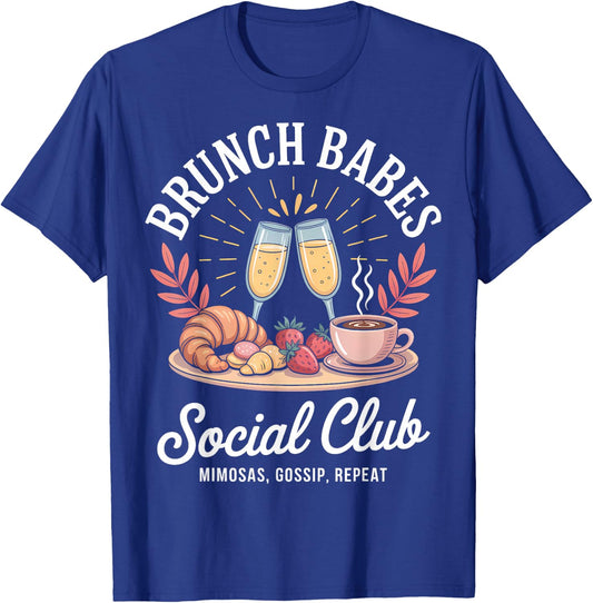 Brunch Babes Social Club Cute Besties Weekend T-Shirt - T-Shirt | Royal