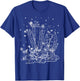 Adult witch crystals with butterflies and flowers T-Shirt - T-Shirt | Royal