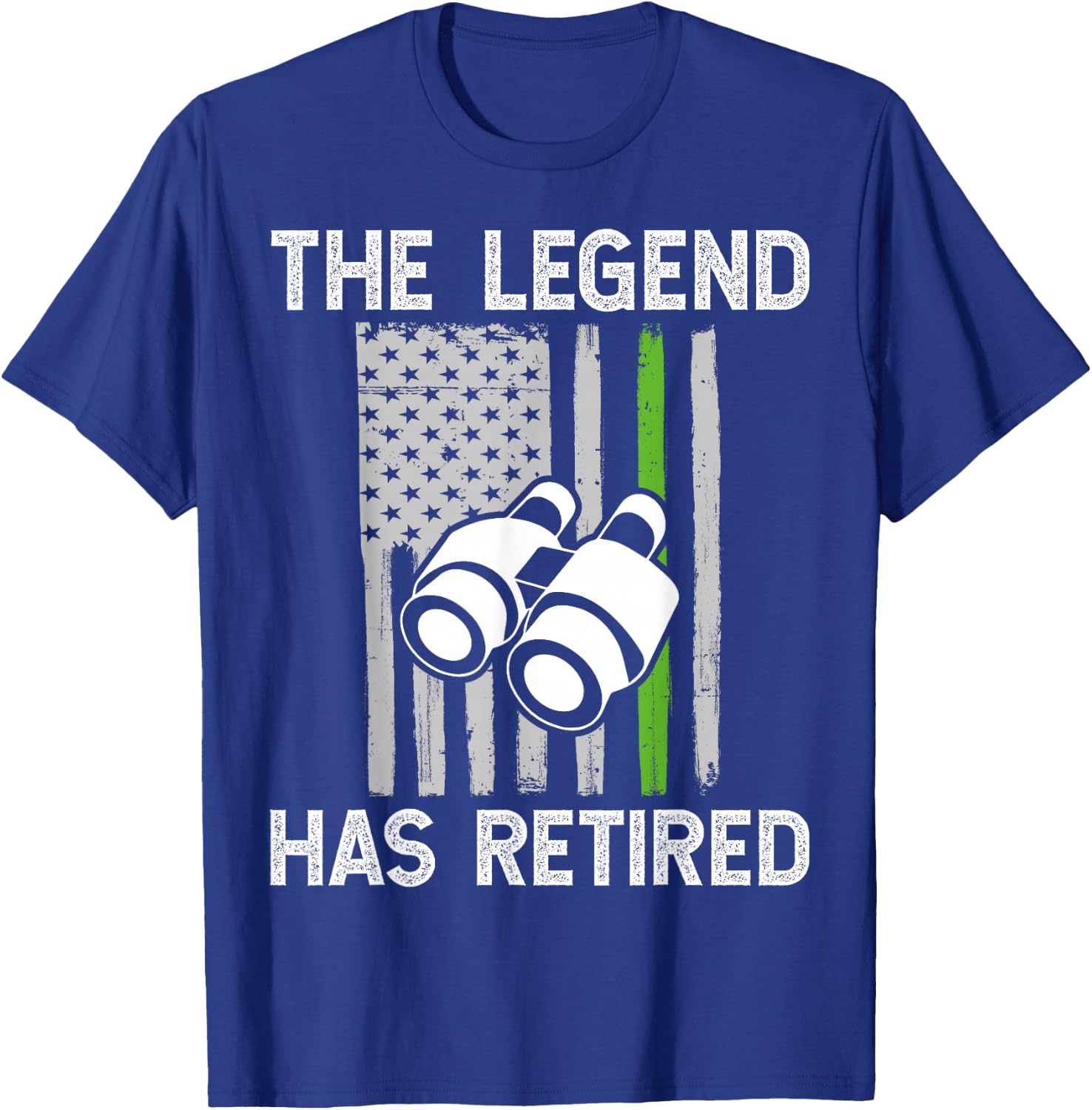 Retired Border Patrol Agent USA Flag T-Shirt - T-Shirt | Royal