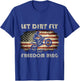 Let Dirt Fly and Freedom Ring Patriotic Motocross Biker USA T-Shirt - T-Shirt | Royal