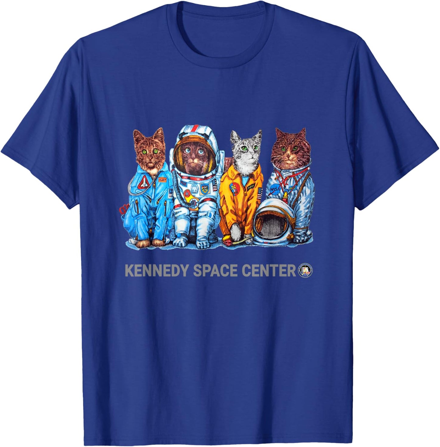 NASA Astronauts Cats Cool on both sides T-Shirt - T-Shirt | Royal