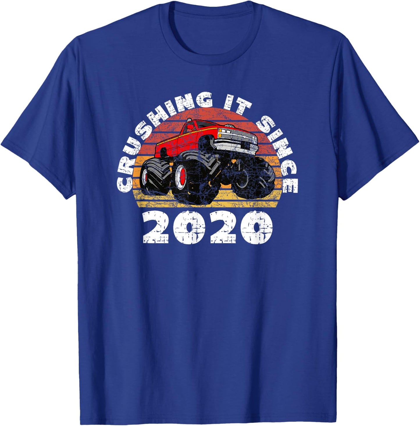 Monster Truck Driver Crushing It Since 2020 Anniversary T-Shirt - T-Shirt | Royal