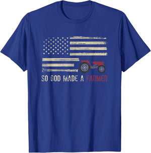 So God Made A Farmer T-Shirt - T-Shirt | Royal