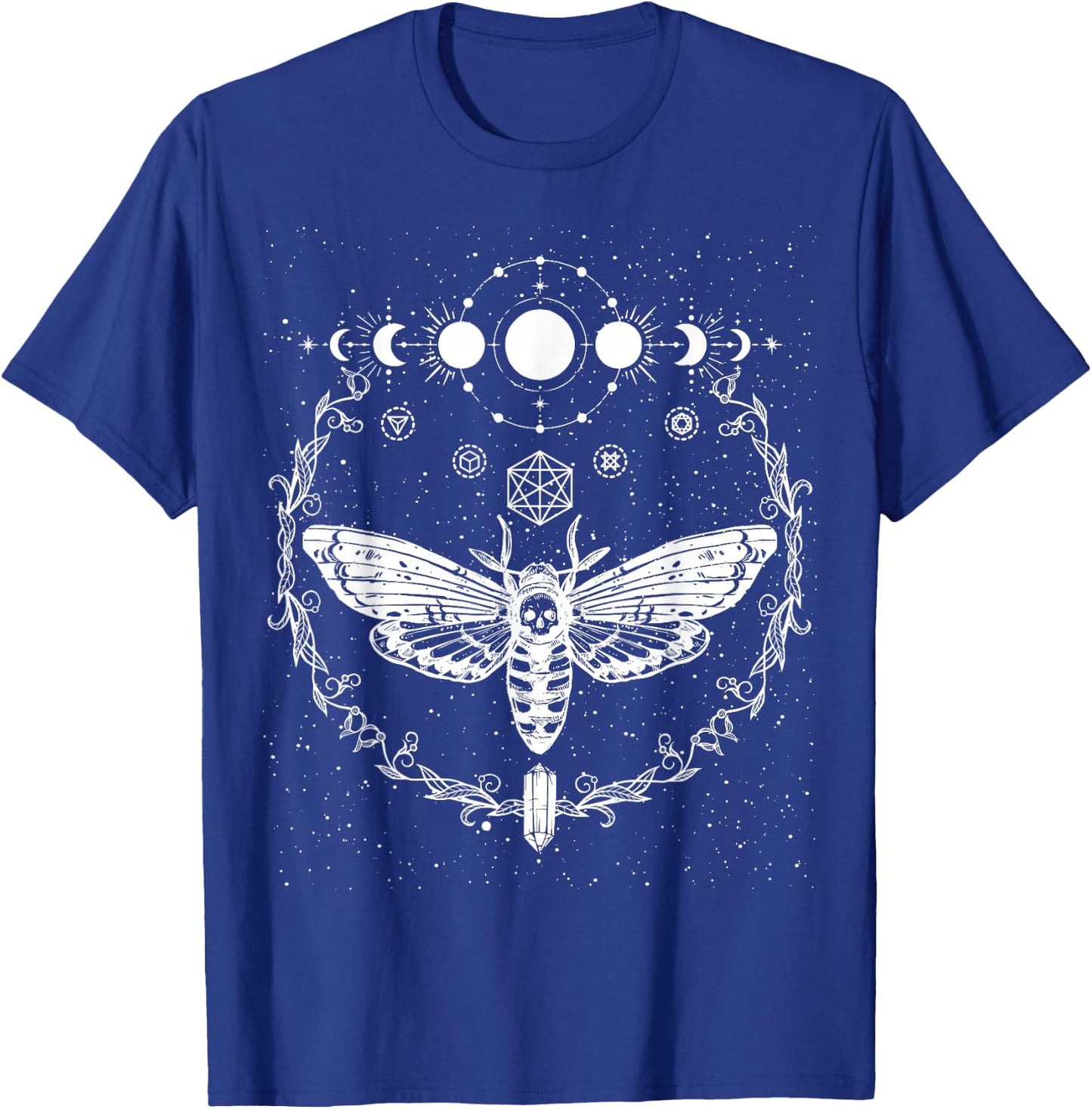 Goth Moth And Crescent Moon Creepy Design Gifts For Goths T-Shirt - T-Shirt | Royal