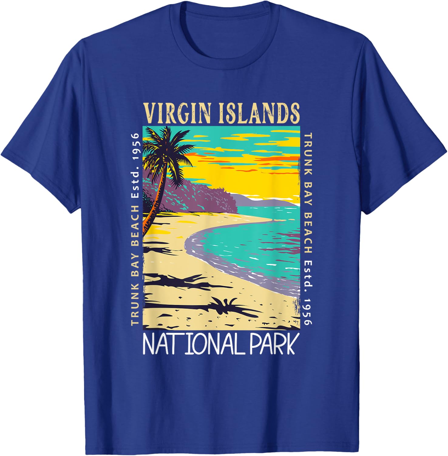 Virgin Islands National Park Distressed Vintage T-Shirt - T-Shirt | Royal