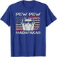Pew Pew Madafakas - Vintage Cats USA Funny Crazy Cat Lovers T-Shirt - T-Shirt | Royal