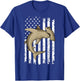 Hammerhead Shark US FLag American Independence Day T-Shirt - T-Shirt | Royal